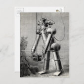 Illustratie van de  duikspaarstand briefkaart (Voorkant / Achterkant)