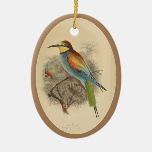  illustratie van de Europese bijeneter Keramisch Ornament (Voorkant)