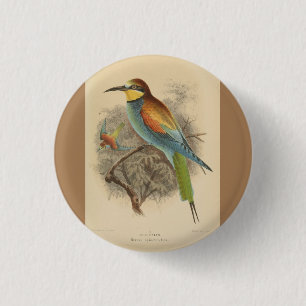 illustratie van de Europese bijeneter Ronde Button 3,2 Cm