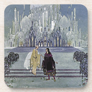 Illustratie van de exotische Fairy Tale Prince en Onderzetter