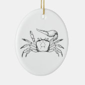Illustratie van de Fiddler Crab (lijnkunst) Keramisch Ornament (Rechts)