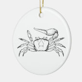 Illustratie van de Fiddler Crab (lijnkunst) Keramisch Ornament (Links)