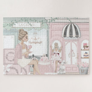 Illustratie van de Franse Waterverf Chic Dames Bak Legpuzzel