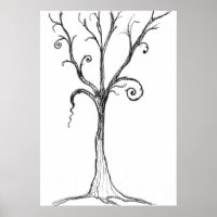 Illustratie van de gothische boom