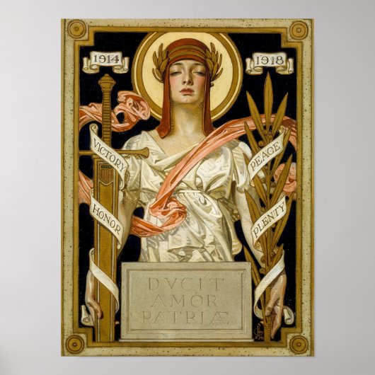 Illustratie van de Grote Oorlogsoverwinning, 1918  Poster (Voorkant)