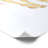 Illustratie van de Japanse Samurai-leider Poster (Hoek)