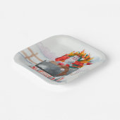 Illustratie van de kerstfeestdag papieren bordje (Gebogen)