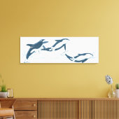 Illustratie van de Killer Whales (Orcinus orca) Canvas Afdruk (Insitu (Woonkamer))