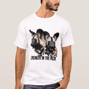 Illustratie van de kracht van de Afrikaanse wilde T-shirt