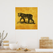 Illustratie van de  Leeuwen - Afrikaanse leeuw van Poster (Keuken)