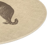 Illustratie van de  luipaard over de overlapping snijplank (Hoek)