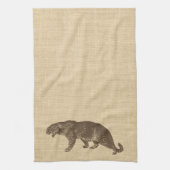 Illustratie van de luipaard over de overlapping theedoek (Verticaal)