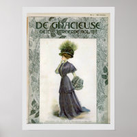 Illustratie van de  Mode Lady Botanisch Pet P