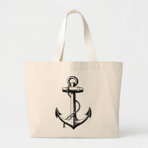 illustratie van de Nautical Anchor Grote Tote Bag