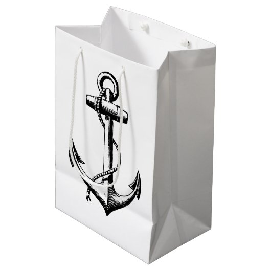illustratie van de Nautical Anchor Medium Cadeauzakje (Voorkant Gekanteld)