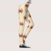 Illustratie van de Nautical Crab Red Cream Leggings (Rechts)