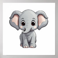 illustratie van de olifant van cartoon