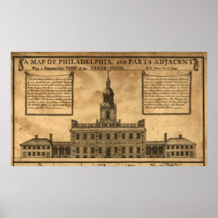 illustratie van de Onafhankelijkheidszaal Poster
