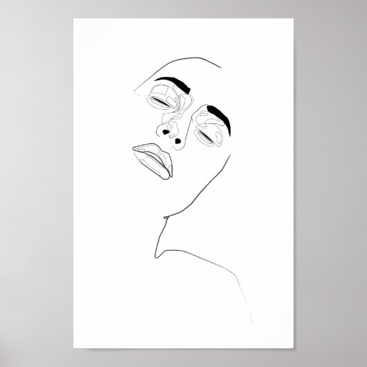 Illustratie van de One Line Women-Mode Poster (Voorkant)