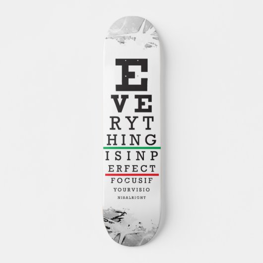 Illustratie van de optische ooggrafiek skateboard (Voorkant)