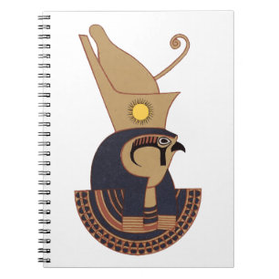 Illustratie van de oude Horus Egyptische god Notitieboek
