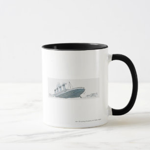 Illustratie van de passagier die onder de Titanic Mok
