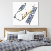 Illustratie van de satelliet die wordt gebruikt vo canvas afdruk (Insitu (Slaapkamer))