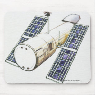 Illustratie van de satelliet die wordt gebruikt vo muismat
