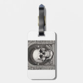 Illustratie van de schedel bagagelabel (Achterkant verticaal)