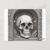 Illustratie van de schedel briefkaart (Achterkant)