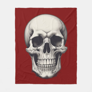 Illustratie van de schedel fleece deken