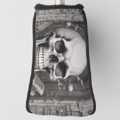Illustratie van de schedel golfheadcover (Draai 90)