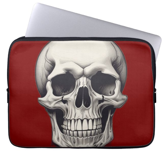 Illustratie van de schedel laptop sleeve (Voorkant)