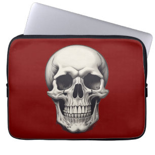 Illustratie van de schedel laptop sleeve