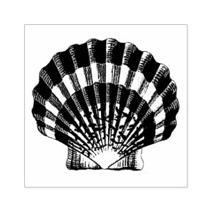 illustratie van de schelp-schelp rubberstempel