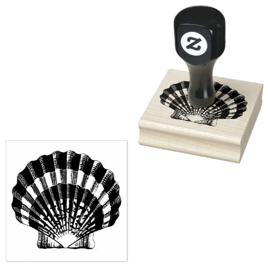  illustratie van de schelp-schelp 	rubberstempel (Gestempeld)