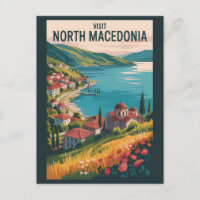Illustratie van de skyline van Noord-Macedonië Rei