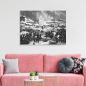 Illustratie van de slag om Gettysburg Canvas Afdruk (Insitu (Woonkamer))