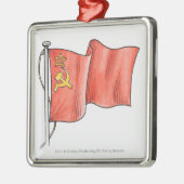 Illustratie van de Sovjetvlag Metalen Ornament (Links)