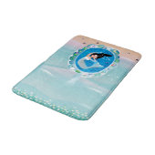 Illustratie van de spiegel van een zeemeermin met badmat (Gekanteld)