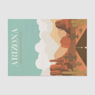  illustratie van de staat Arizona Grand Canyon Tissuepapier