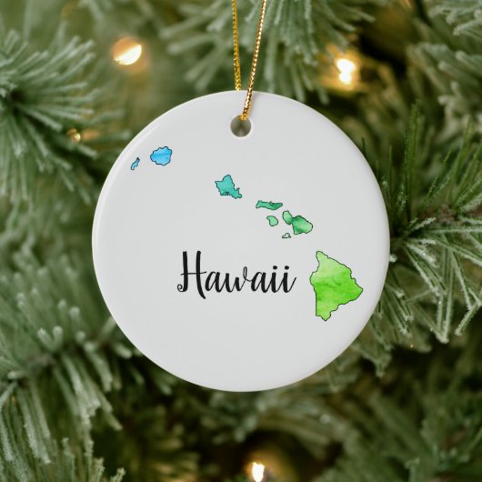 Illustratie van de staat Hawaii Keramisch Ornament (Boom)