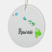 Illustratie van de staat Hawaii Keramisch Ornament (Links)