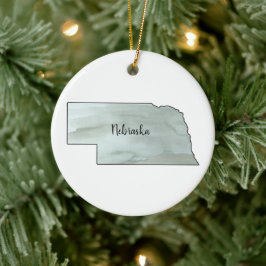 Illustratie van de staat Nebraska Keramisch Ornament