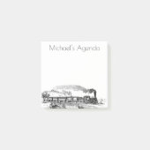  illustratie van de stamtrein in het platteland post-it® notes (Voorkant)