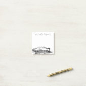 illustratie van de stamtrein in het platteland post-it® notes (Op bureau)