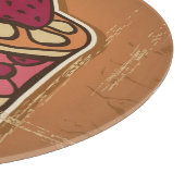 Illustratie van de taart in retro-stijl snijplank (Hoek)