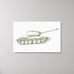 Illustratie van de tank canvas afdruk