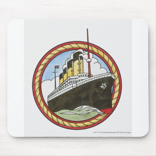 Illustratie van de Titanic Muismat (Voorkant)
