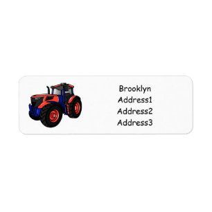 Illustratie van de tractorcartoon etiket